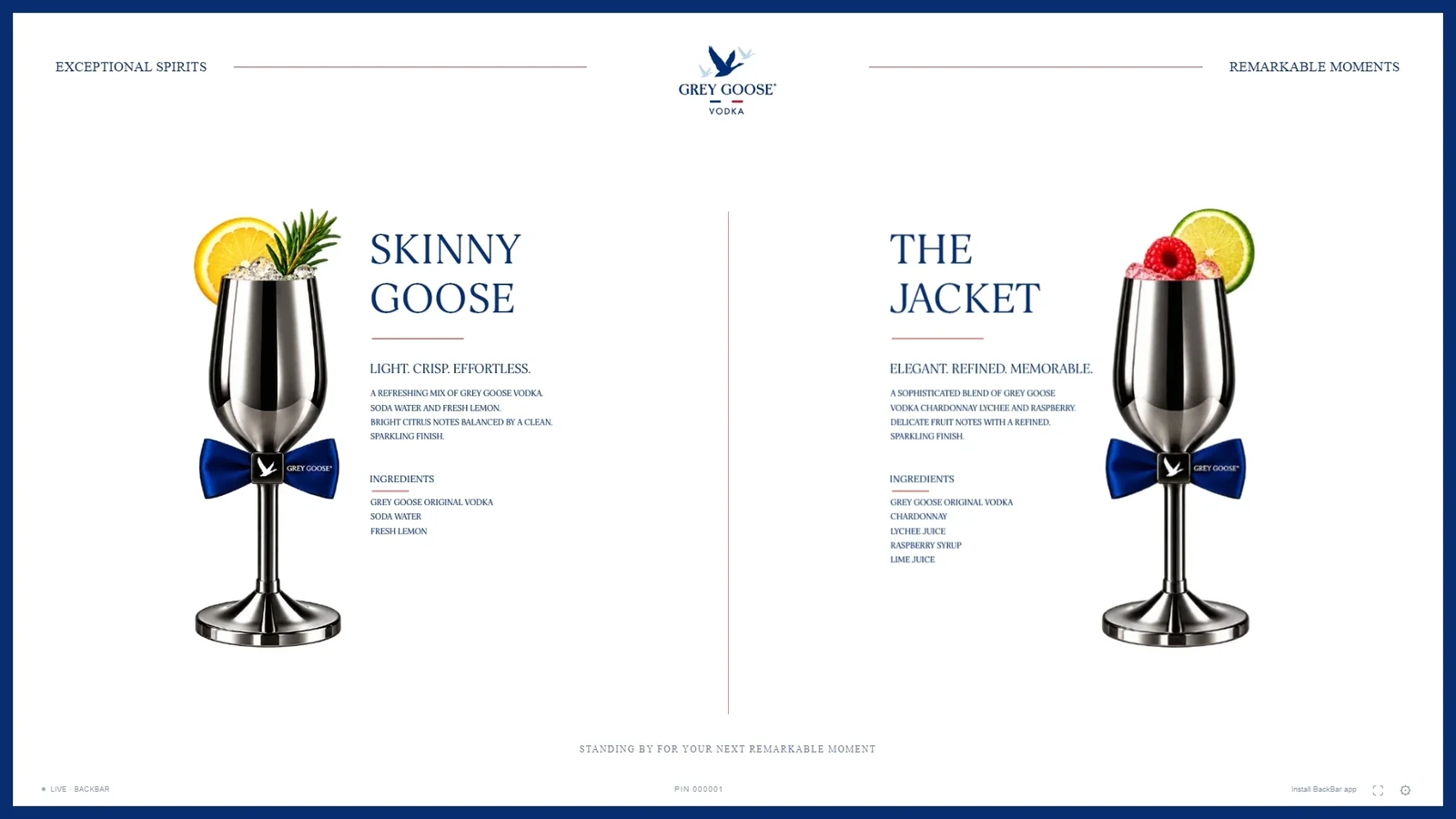 Grey Goose Vodka — Cocktail Order System ภาพที่ 1