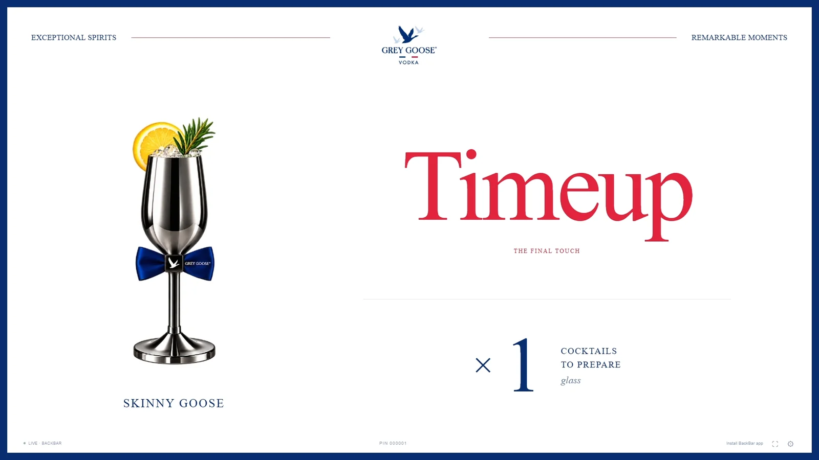 Grey Goose Vodka — Cocktail Order System ภาพที่ 2