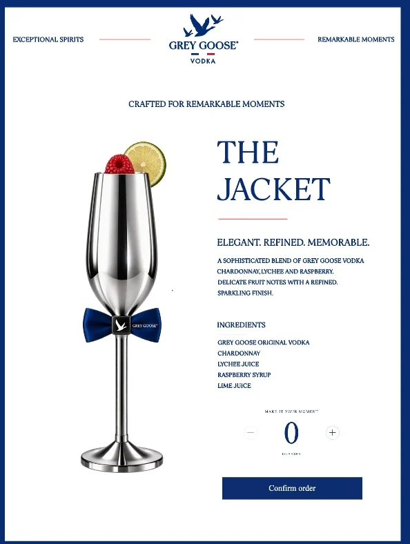 Grey Goose Vodka — Cocktail Order System ภาพที่ 4